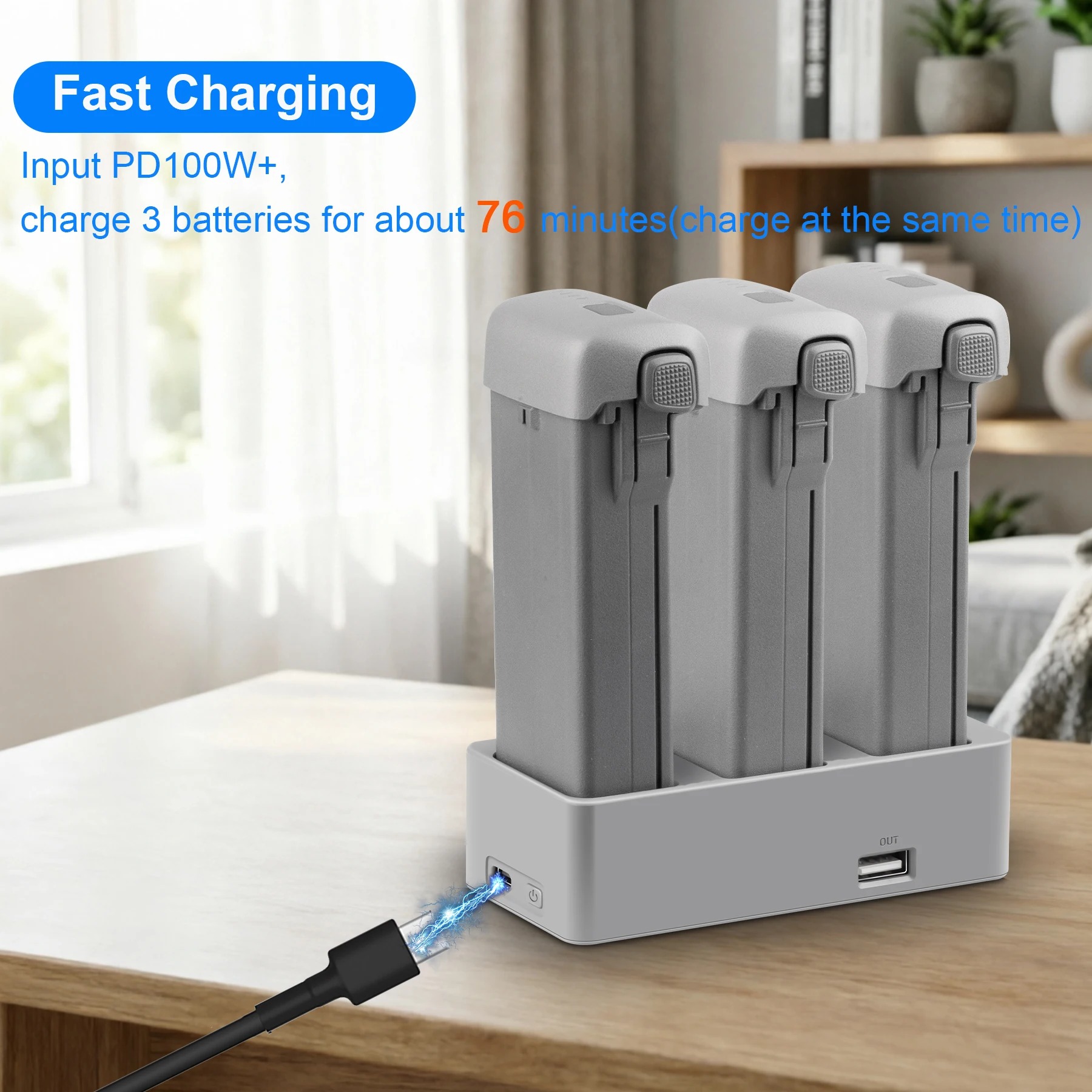 DJI AVATA360 드론 배터리용 3방향 고속 충전 - Drone Power Bank 리뷰 및 가격