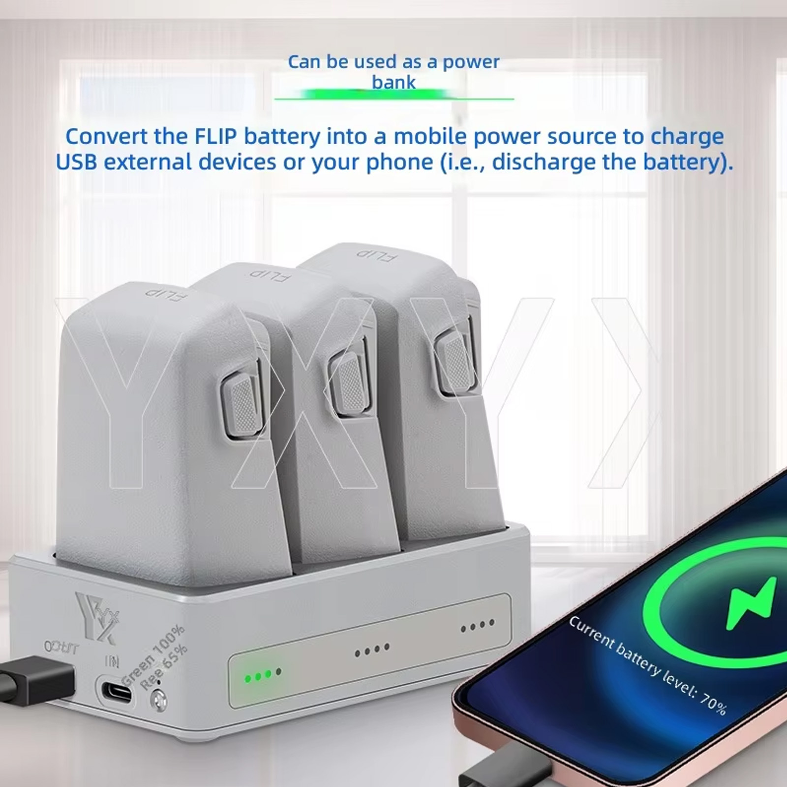 Dji Flip Drone Pd용 새로운 3포트 배터리 - Drone Charging Hub 리뷰 및 가격